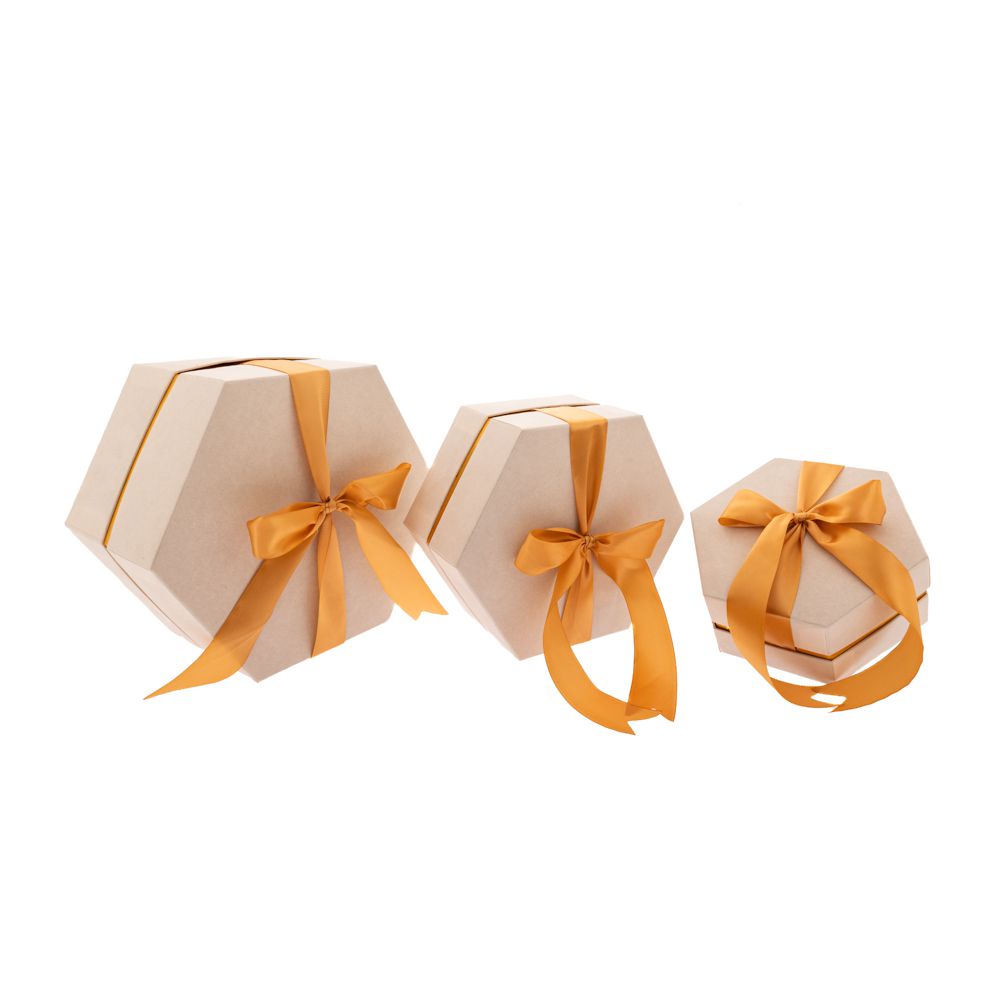 КОМПЛЕКТ 3 КРЕМАВА КАДИФЕНА ХАРТИЕНА КУТИЯ 30x26x15CM, 25x22x12CM, 20x18x9CM