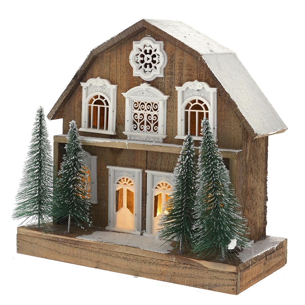 КОЛЕДНА КАФЯВА ОСВЕТИТЕЛНА КЪЩА 35x16x34CM W 10LED