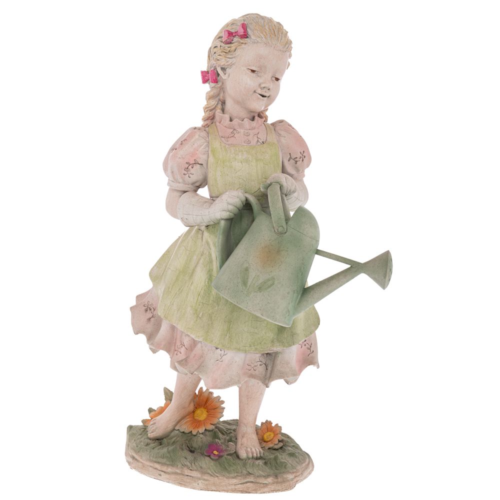 ДЕКОРАТИВНА ФИГУРА НА МОМИЧЕ С ЛЕЙКА 37,5X23X57 СМ