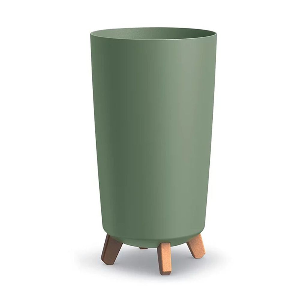 Тънка пластмасова саксия GRACIA TUBUS, цвят земнозелено, размери 24x44,5 см