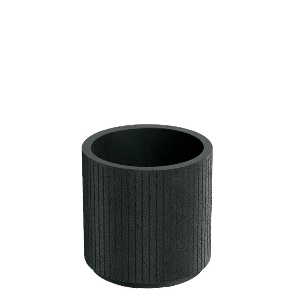 КРЪГЛА ПЛАСТМАСОВА САКСИЯ CORO ЗА ЧЕРНИ ВЪГЛИ 30X30X30 СМ