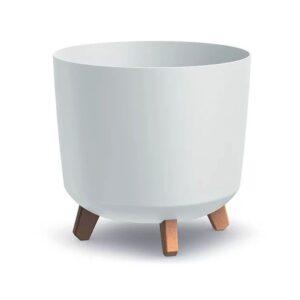 Image: GRACIA TUBUS БЯЛА ПЛАСТМАСОВА САКСИЯ D30X28,5 СМ
