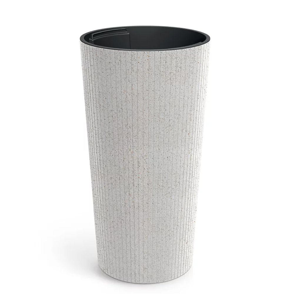 Саксия LAMIA SLIM ECO WOOD, бяла, размер 30X57,5 см