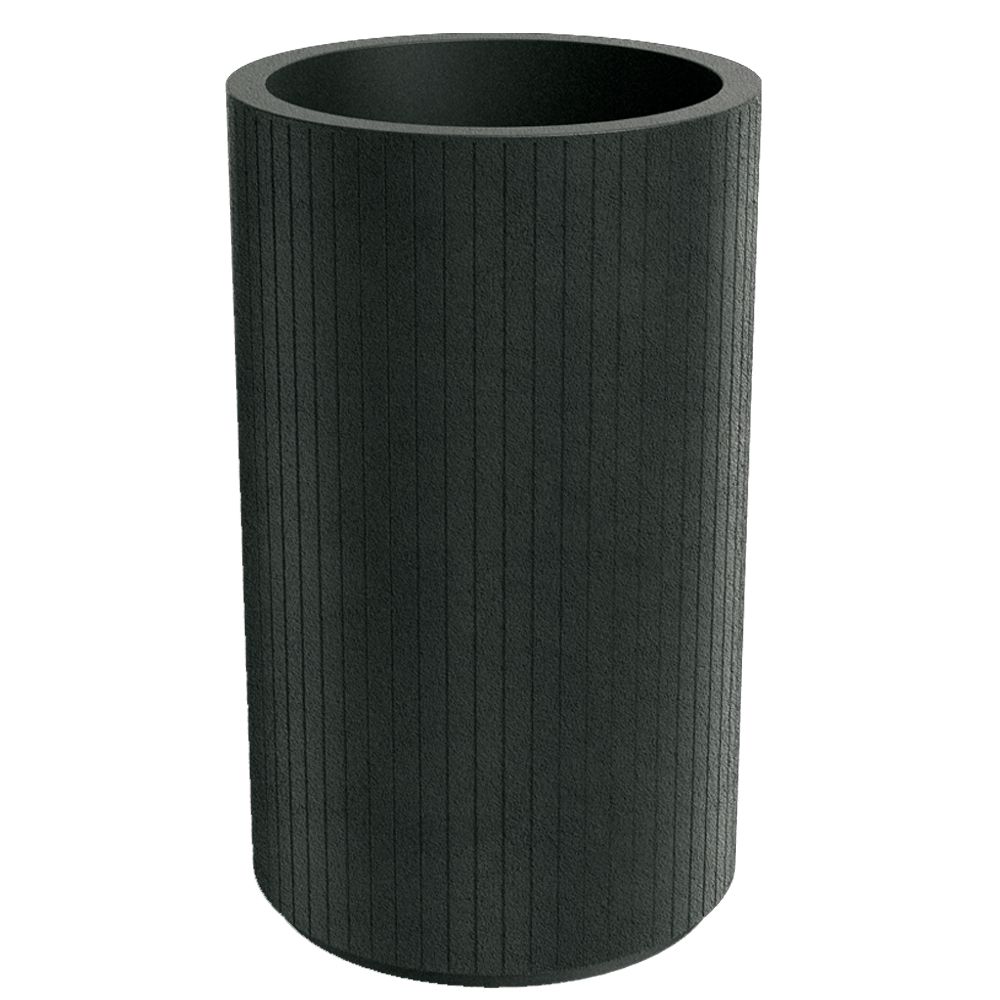 КРЪГЛА ВИСОКА ПЛАСТМАСОВА САКСИЯ ЗА ДЪРВЕНИ ВЪГЛИЩА CORO 48X48X80 СМ