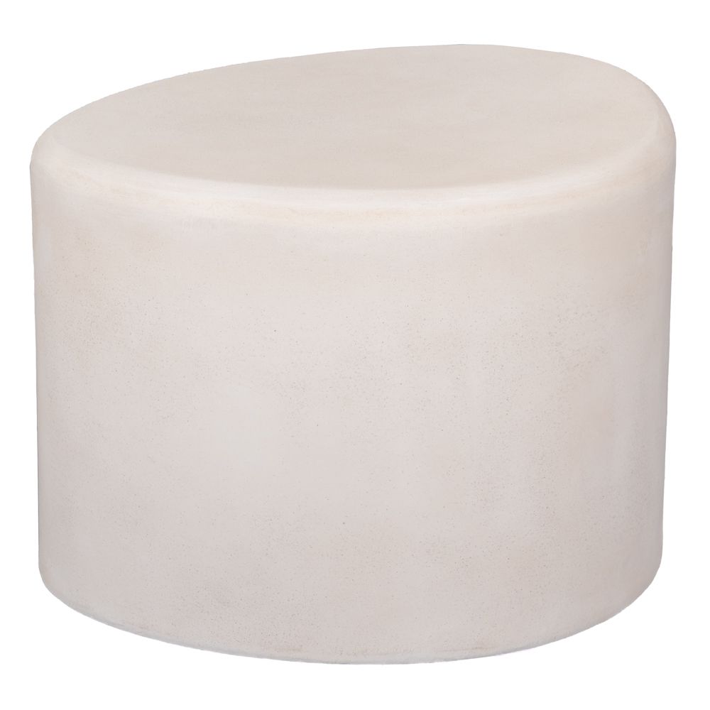 БЯЛА MDF СТРАНИЧНА МАСА С НЕПРАВИЛНА ФОРМА 50X40X35СМ
