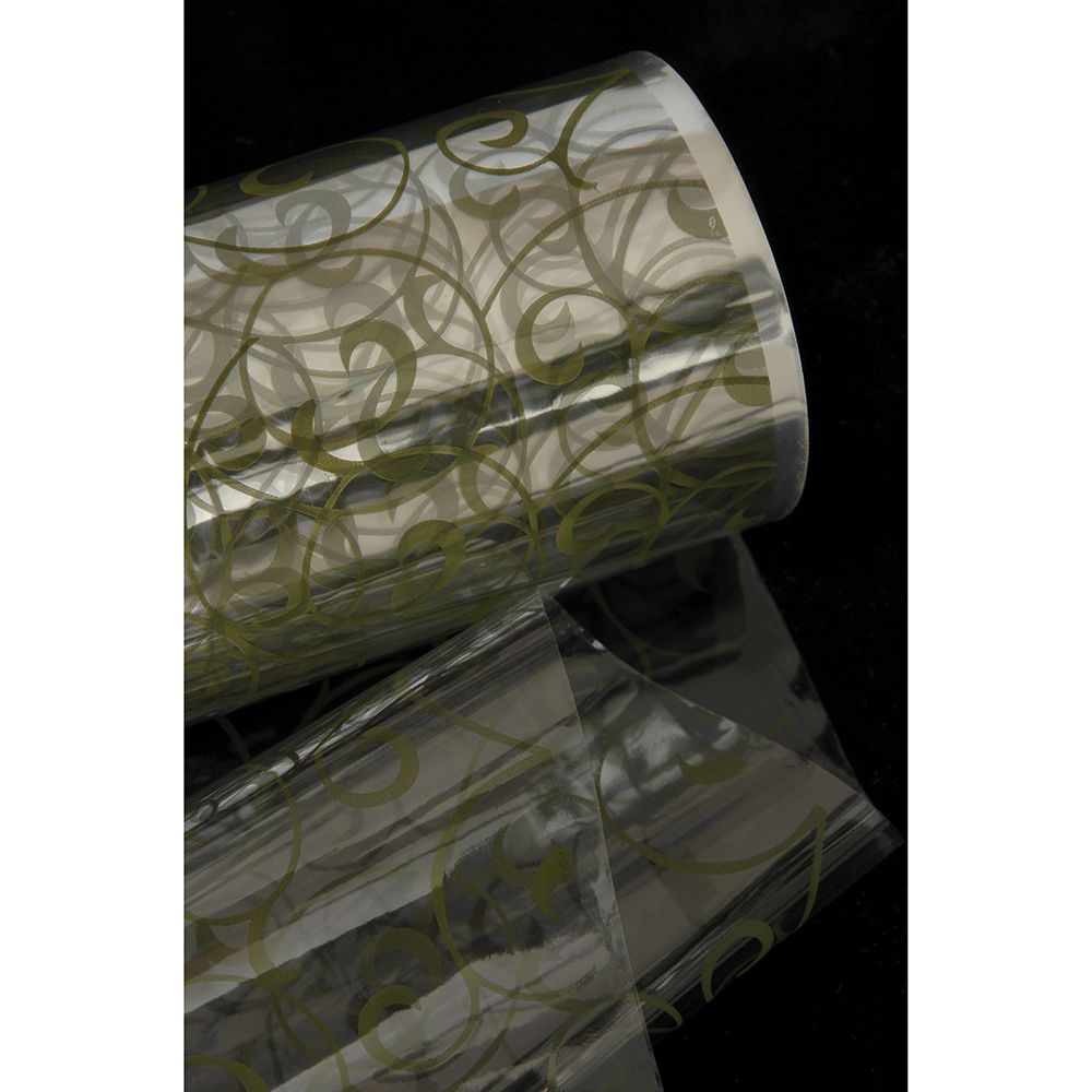 SELOFAN 80CMX50M PAISLEY KHAKI